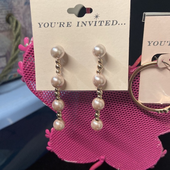 Rosegold Pearl Earrings - 2 for Price of 1 - Picture 2 of 3